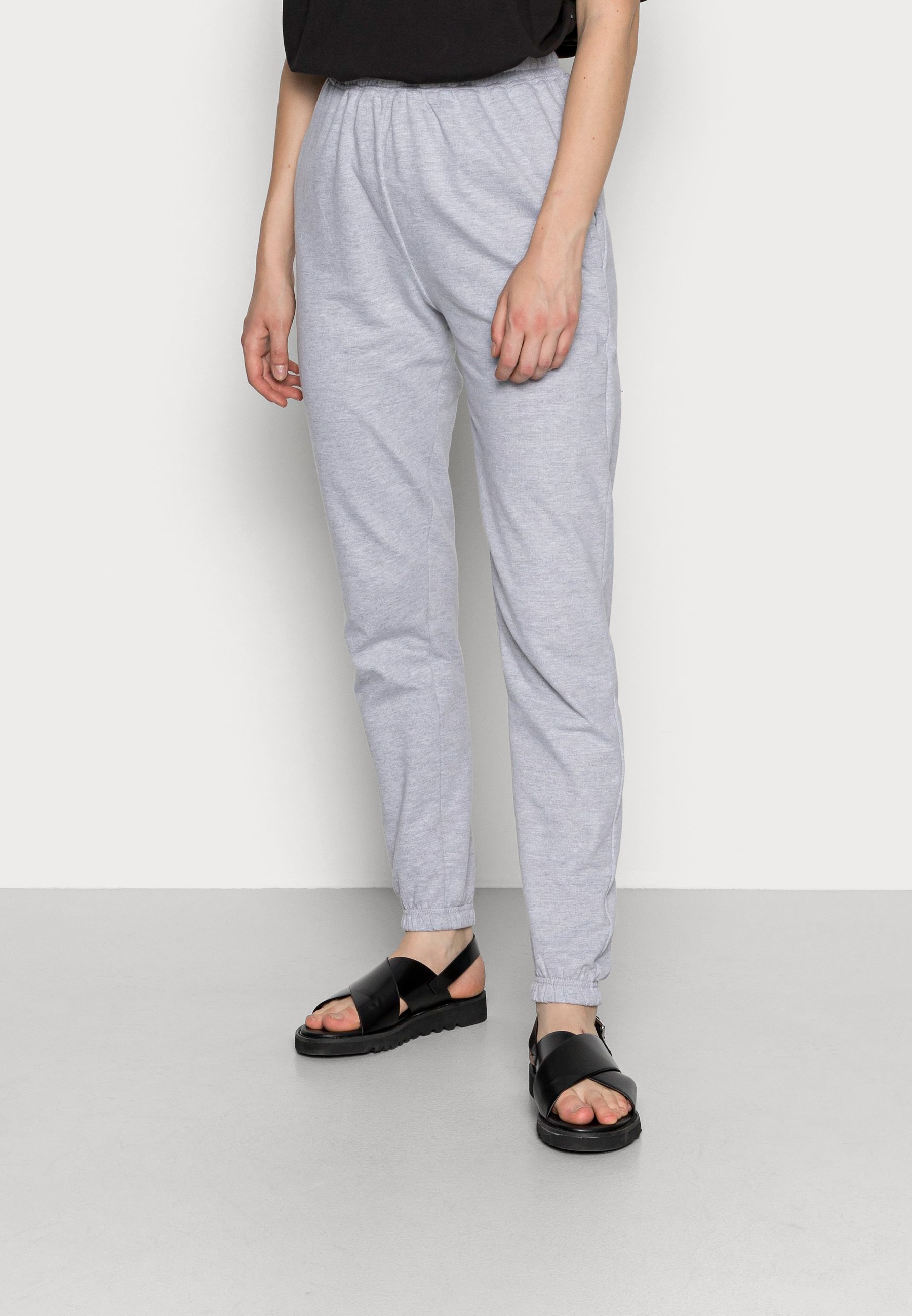 Missguided BASIC JOGGERS 2 PACK - Pantaloni sportivi - grey/burgundy/grigio  - Zalando.it