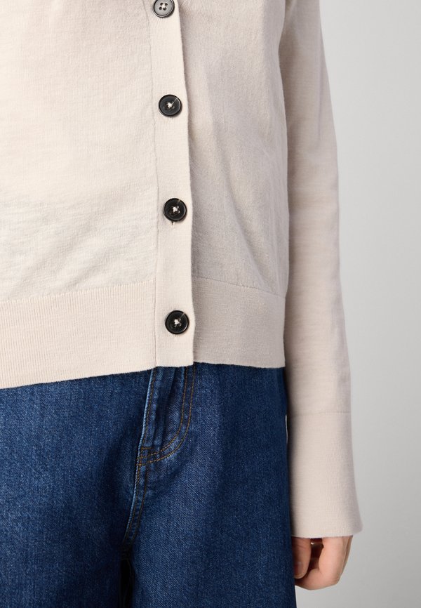 LONGSLEEVE V NECK - Cardigan - stone4