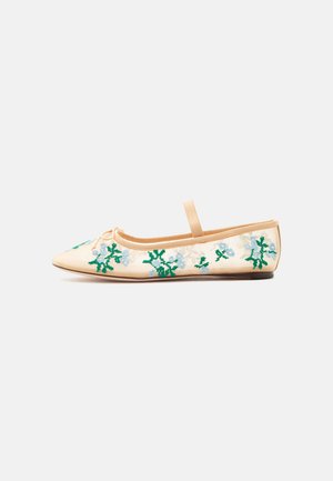 Loeffler Randall LEONIE FLAT - Μπαλαρίνες με λουράκι στον αστράγαλο - caramel/green/blue