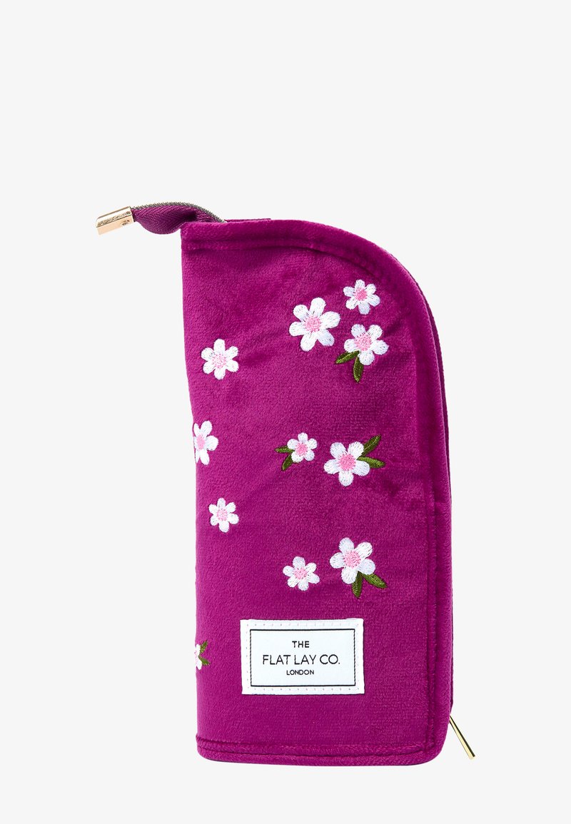 The Flat Lay Co. STANDING MAKEUP BRUSH CASE - Toalettmappe - plum daisy