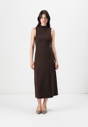 VILA VIANYA FUNNELNECK MIDI DRESS - Jerseykjole - coffee bean