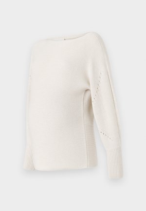 ONLY MATERNITY OLMNICOYA BOAT NECK PULLOVER - Strikkegenser - pumice stone