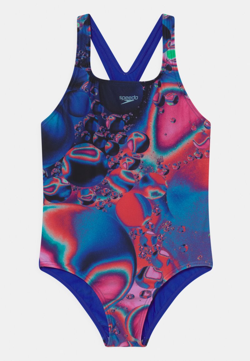 Speedo DIGITAL PLACEMENT Swimsuit bubble blue/electric pink/blue