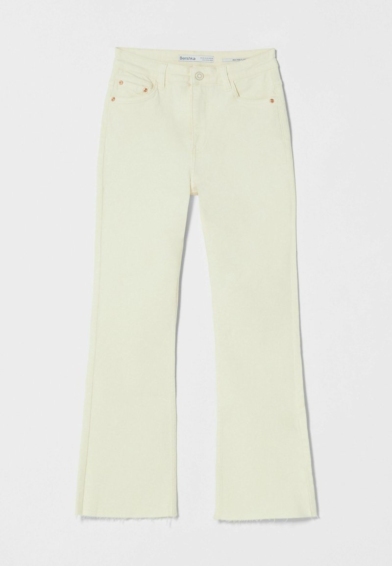 Damen Kleider | Bershka KICK FLARE TWILL Stoffhose off-white/offwhite - JL79970 Damen Kleider | Bershka KICK FLARE TWILL Stoffhose off-white/offwhite - JL79970