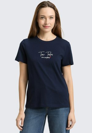 CREW NECK LOGO - T-Shirt print - sky captain blue