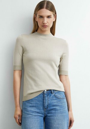 comma, STRICKPULLOVER - T-shirt basic - beige