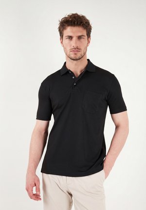 Lela & Buratti, LELA & BURATTI POLO T-SHIRT REGULAR FIT - Polosärk - black