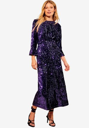 REGULAR FIT - SEQUIN FLUTE SLEEVE MIDI  - Cocktailkjole / festkjole - purple