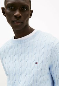 Tommy Hilfiger CLASSIC CABLE CREW NECK - Jersey de punto - breezy blue