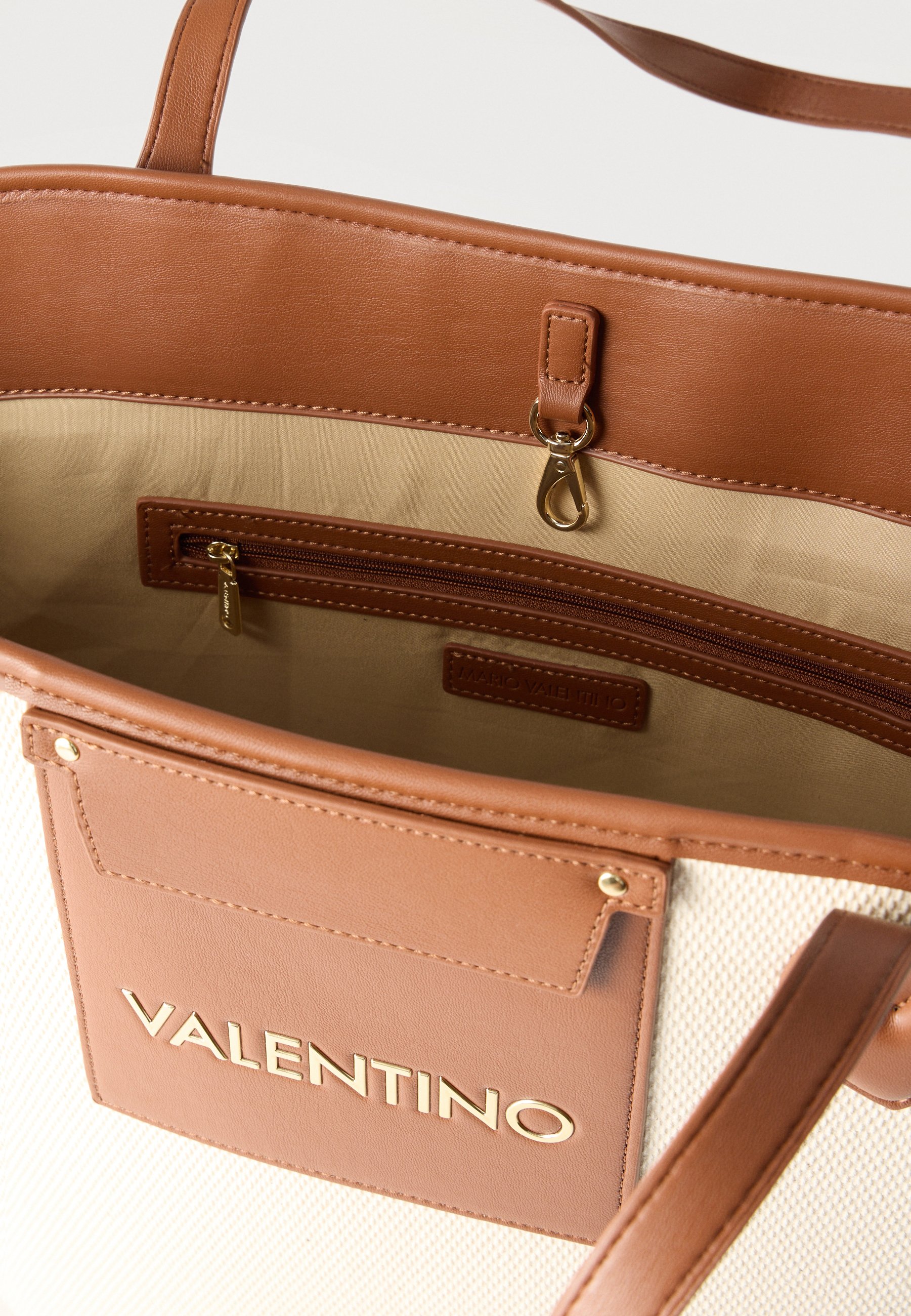 Valentino Bags ALEXIA - Geantă de mână - bianc/cuoi/alb - Zalando.ro