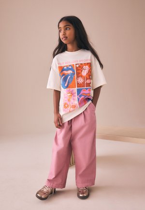 Next, REGULAR FIT - THE ROLLING STONES LICENSE BAND T-SHIRT . - T-shirt con stampa - ecru