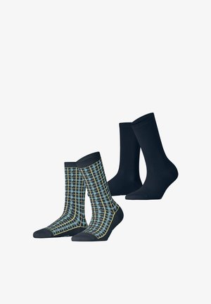Esprit, RETRO PLAID 2-PACK SOCKEN - Socks - marine