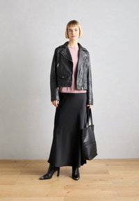 Marc O'Polo LONGSLEEVE ROUND NECK - Pullover - dark mauve