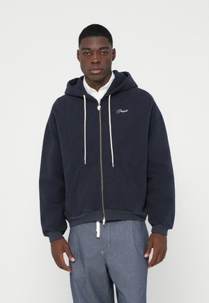 ZIPPED HOODIE - Sweatjacke - navy