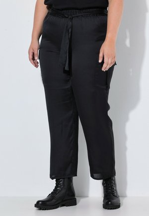 MIAMODA, SATIN-CARGOHOSE, GERADES BEIN - Cargobroek - black