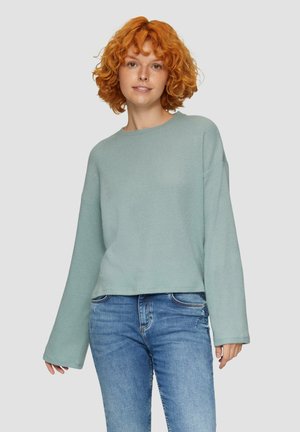 FLAUSCHIGES OPTIK - Top s dlouhým rukávem - salbeigrün