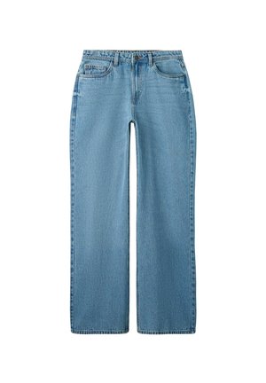 HIGH WAIST WIDE - Vaqueros boyfriend - light blue denim