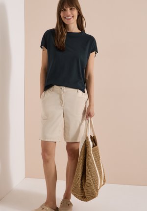 Cecil, T-SHIRT WITH RUCHING IN A SOLID COLOR - T-shirt imprimé - palm breeze green