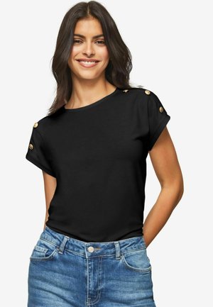 ROUND NECK - REGULAR FIT - T-Shirt print - black