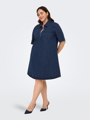ONLY Carmakoma, Jeanskleid - dark blue denim