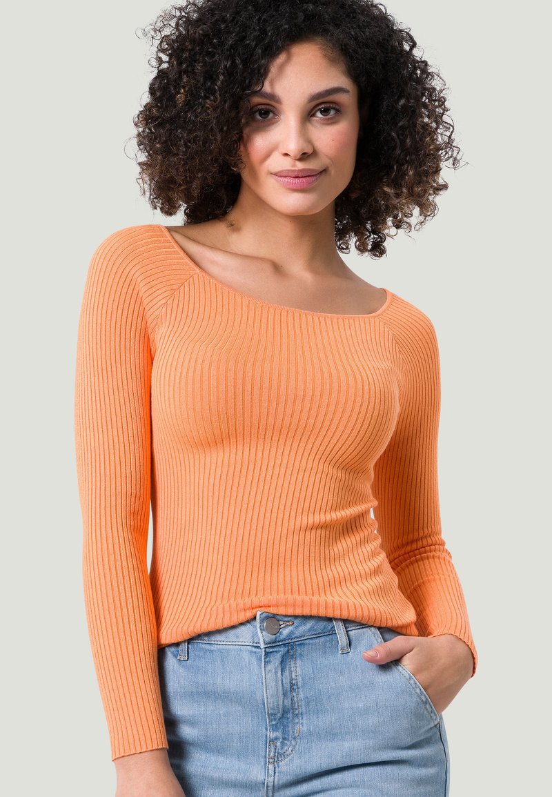 Damen Strickjacken | zero Strickpullover tangerine/orange - EX13400 Damen Strickjacken | zero Strickpullover tangerine/orange - EX13400
