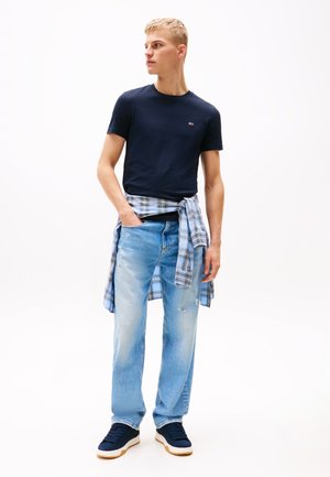 Tommy Jeans, SLIM TEE 2 PACK - T-Shirt basic - grey/dark night navy