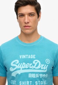 Superdry & Co VINTAGE LOGO - T-shirt print - blau