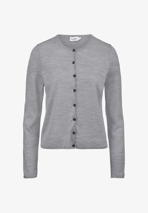 hessnatur, MERINO - Strickjacke - hellgrau