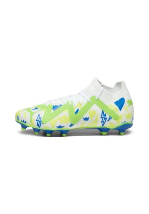 FUTURE MATCH NEYMAR JR FG/AG - Moulded stud football boots - white racing blue lemon meringue parakeet green