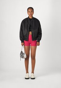Even&Odd RIB TINY SHORTS 2 PACK - Shorts - black/pink