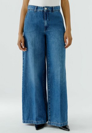 Oui, JEANS WIDE LEG - Jeans Relaxed Fit - bright blue denim