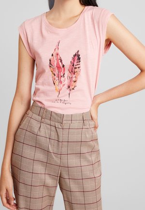 T-shirt med print - light pink