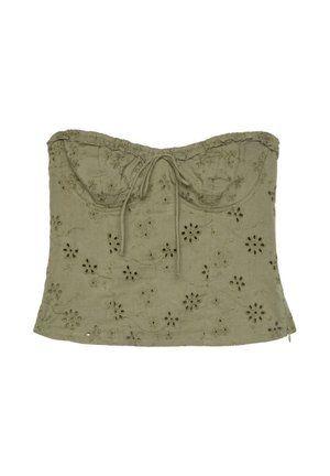 Stradivarius, CORSET BUSTIER TOP - Débardeur - khaki