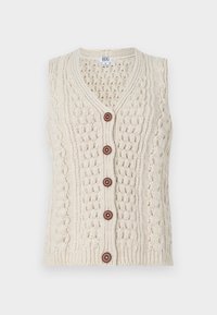 BDG Urban Outfitters BUTTON CABLE  - Mellény - cream