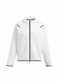 UNSTOPPABLE FLEECE - Športna jopa s kapuco na zadrgo - white
