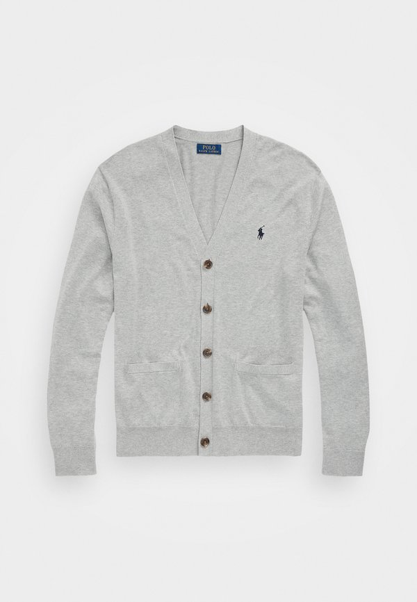 COTTON V-NECK CARDIGAN - Cardigan - andover heather2