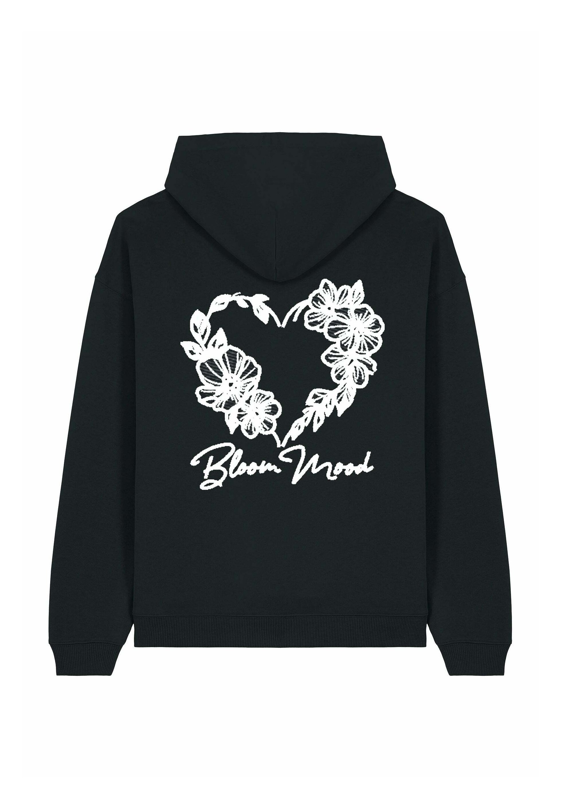 Mira Paris BLOOM MOOD BACK EMBROIDERY UNISEX - Hoodie - black 