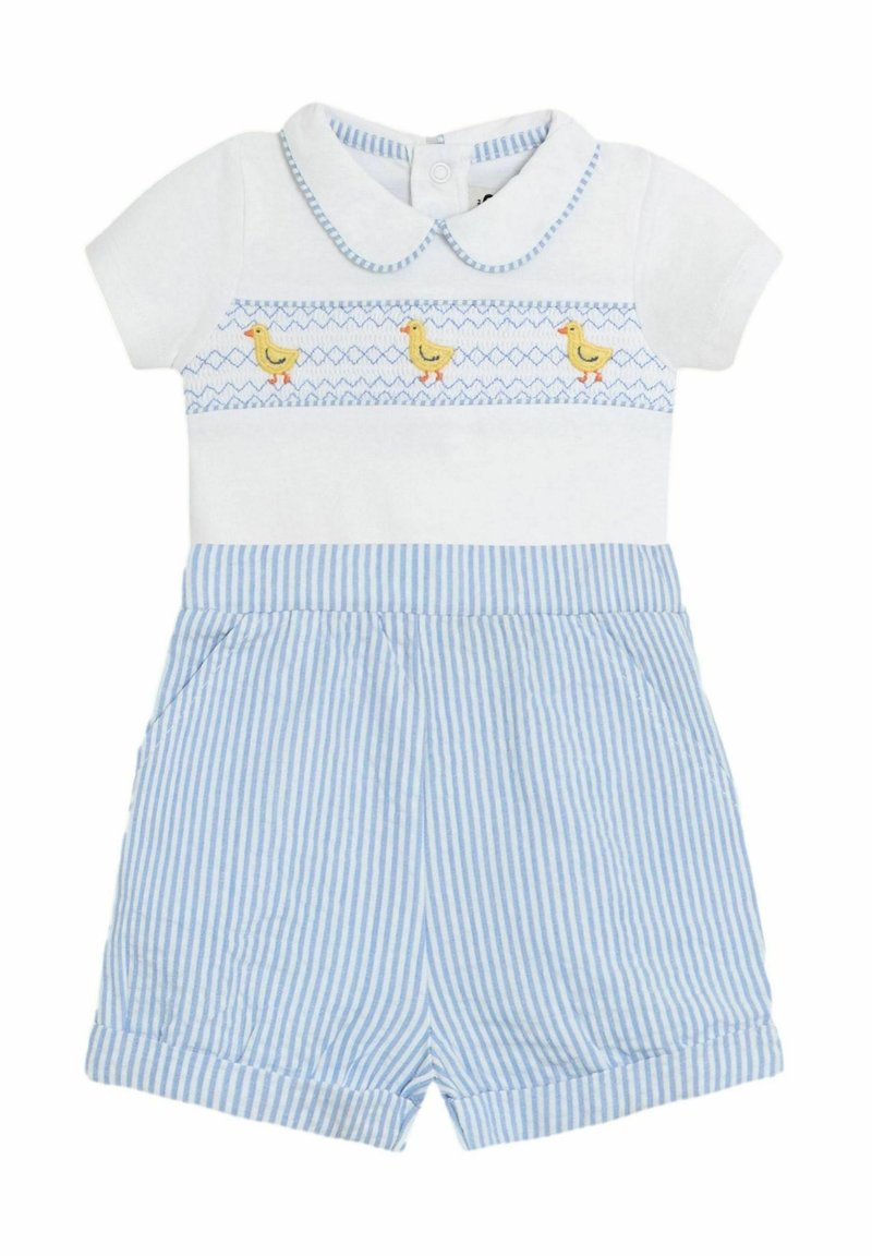 JoJo Maman Bébé - REGULAR FIT - 2-PIECE CHICK EMBROIDERED SET  - Bodi - blue, Povečajte