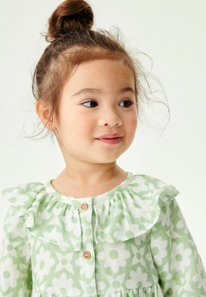 FRILL COLLAR BUTTON THROUGH STANDARD - Vestido camisero - green ecru cream