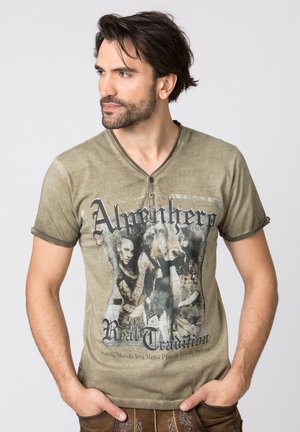 Stockerpoint Prachtbock T-Shirt, Stein, S Uomo