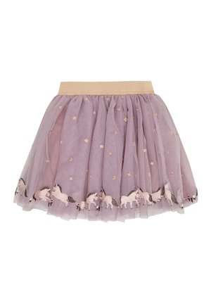 Minymo, SKIRT MESH WITH EMB. - A-Linien-Rock - fawn