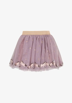 Minymo, SKIRT MESH WITH EMB. - A-Linien-Rock - fawn