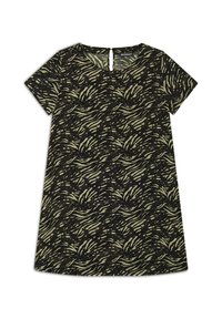 Freddy MIDI  ANIMALIER CON MANICHE CORTE - Vestido informal - green zebra animalier