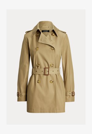 Lauren Ralph Lauren DOUBLE BREASTED COTTON BLEND TRENCH COAT - Trenchcoat - birch tan