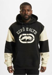 ecko unltd. Mikina s kapucí - black offwhite