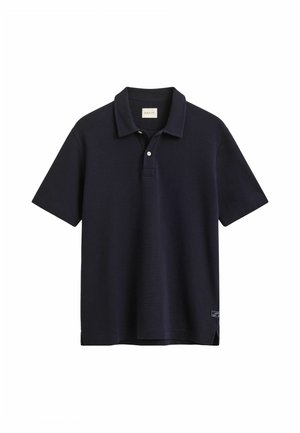 GANT, GANT WAFFLE TEXTURE POLO SHIRT - Poloshirt - evening blue