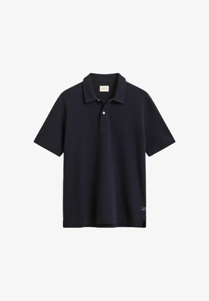 GANT, GANT WAFFLE TEXTURE POLO SHIRT - Poloshirt - evening blue