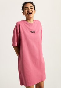 Vans CENTER VEE - Trikoomekko - medium pink