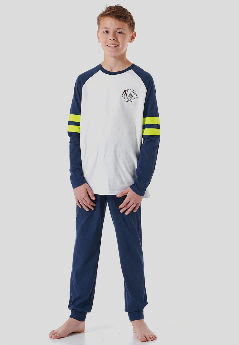 Schiesser Schlafanzug Set Pyjama Warme Qualitäten Frottee Fleece Sweat Größe 140 bis 176 Pigiama, NachtBlau_181983, 140 cm Bambina