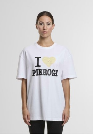 I LOVE PIEROGI BOYFRIEND  - Print T-shirt - white